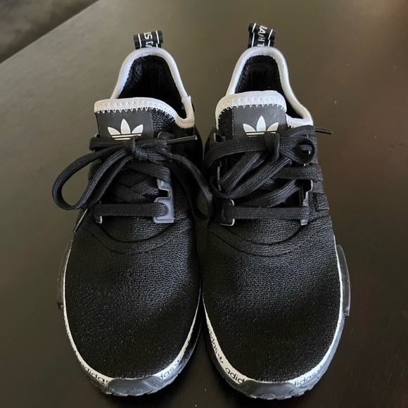 Womens Adidas NMD_R1 'Black Tape Logo' Shoes - Picture 4 of 6
